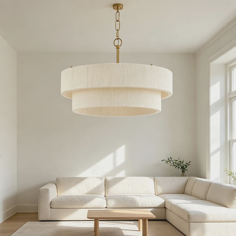 Landelijke Hanglamp Hennep Touw Dubbele Laag Verstelbaar - Sfeervol voor Eetkamer, Keuken of Woonkamer