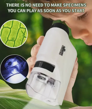 Draagbare Kinder Microscoop 60-120x met LED Verlichting - Ontdek de Wereld!
