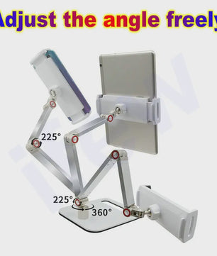 Verstelbare Metalen Standaard voor Tablet & Monitor (4-12.9 inch)