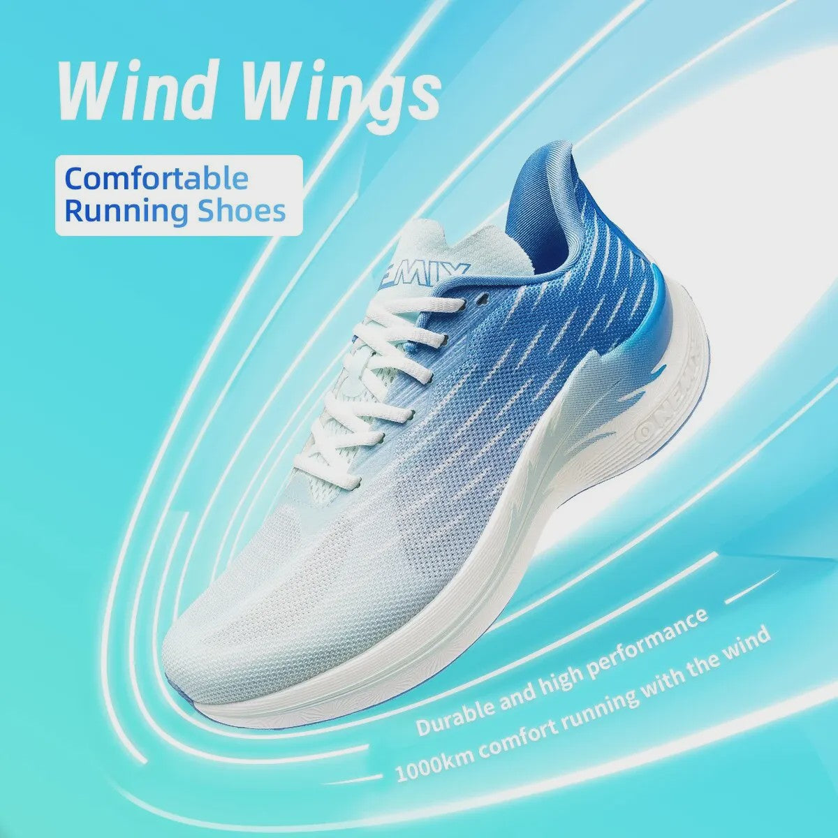 Onemix 2026 Wind Wings Hardloopschoenen - Ademend, Lichtgewicht & Comfortabel voor Mannen en Vrouwen