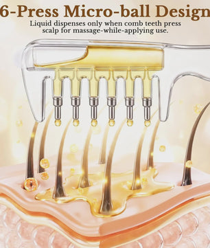 Essentiële Olie Applicator Kam: Stimuleer Haargroei & Hoofdhuidmassage