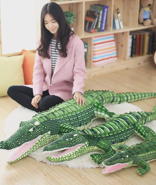 Reusachtige Pluche Krokodil Knuffel - 105-195cm - Levensechte Alligator Speelgoed & Kussen