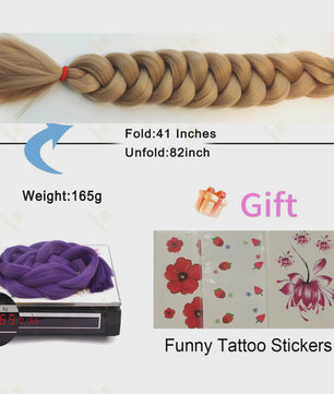 Jumbo Braiding Hair Extensions - 82 inch Synthetisch Vlecht Haar voor Box Braids & Twist