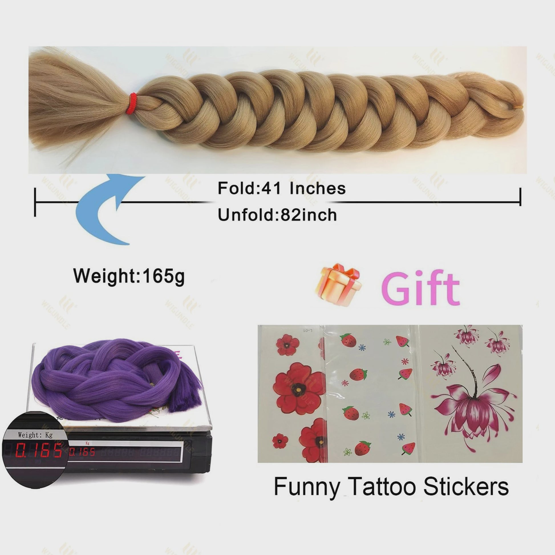 Jumbo Braiding Hair Extensions - 82 inch Synthetisch Vlecht Haar voor Box Braids & Twist