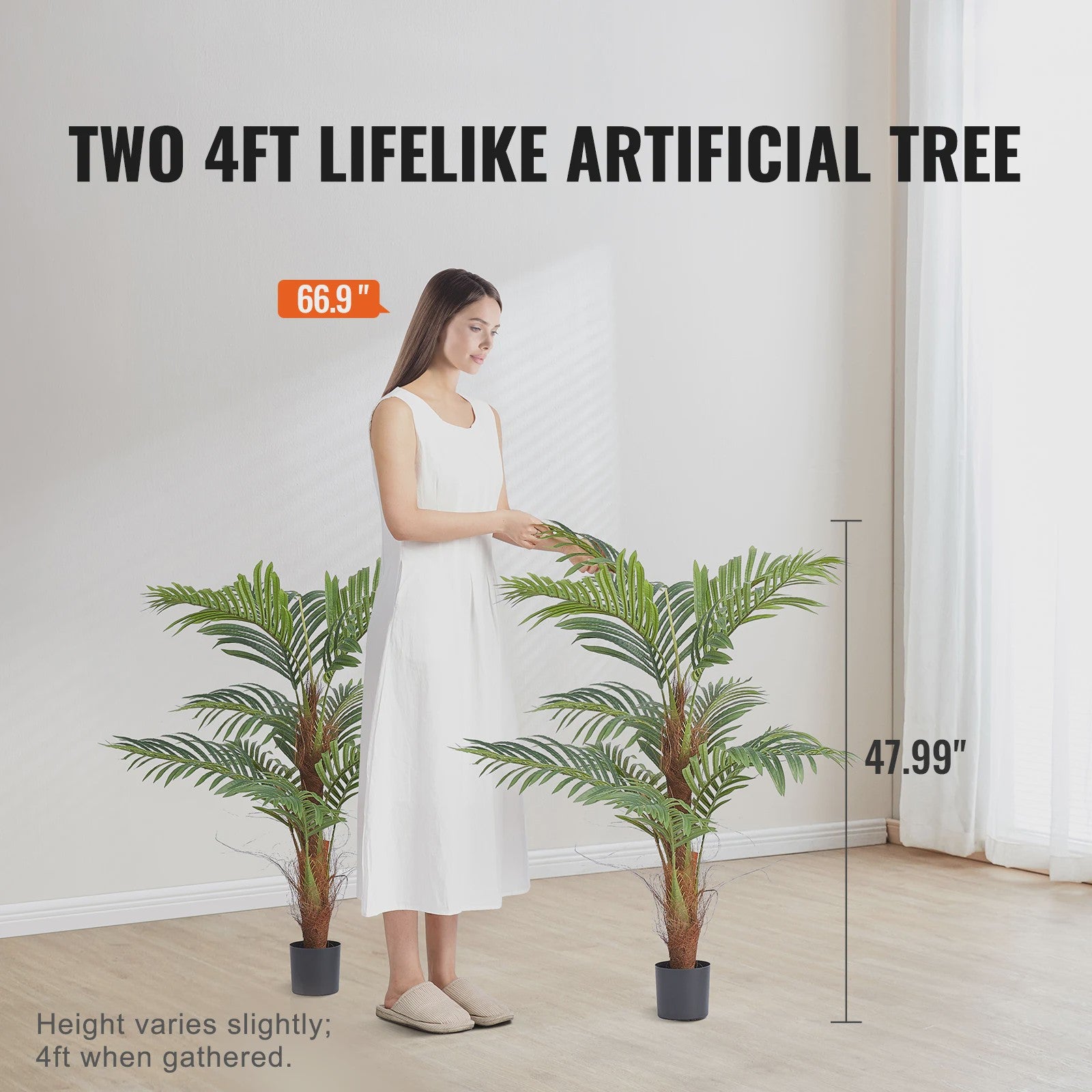 Kunstpalmboom 120-180 cm - Onderhoudsvriendelijk & Anti-omval Bescherming