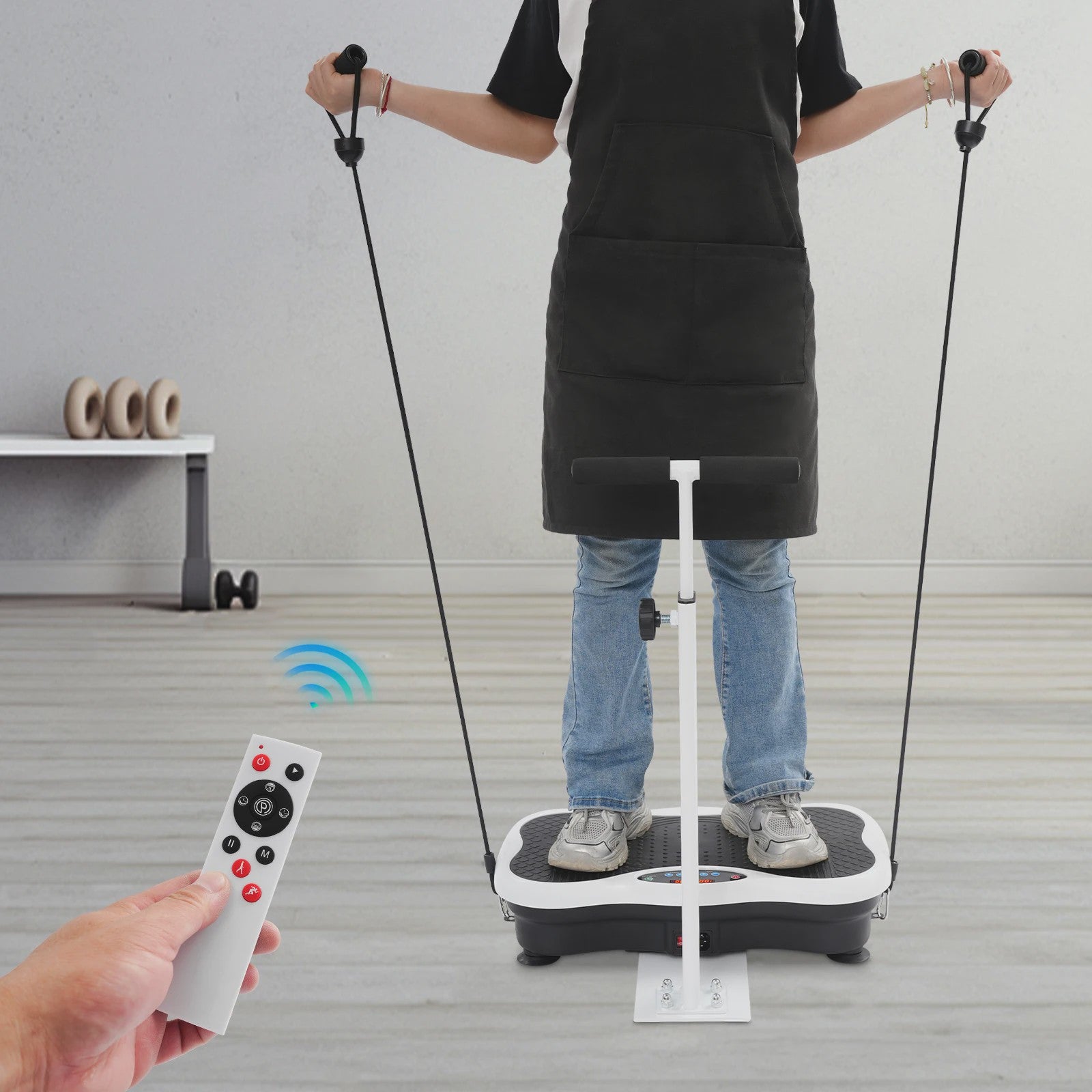 Vibratieplaat Fitnessapparaat met 120 Intensiteitsniveaus en 10 Modi