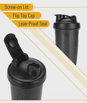 Draagbare Proteïne Shaker Fles 600ml met Garde Bal - Ideaal voor Fitness & Sport