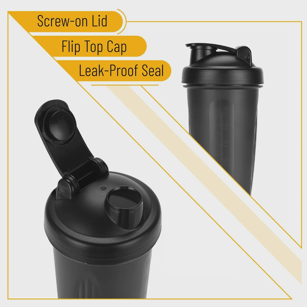 Draagbare Proteïne Shaker Fles 600ml met Garde Bal - Ideaal voor Fitness & Sport
