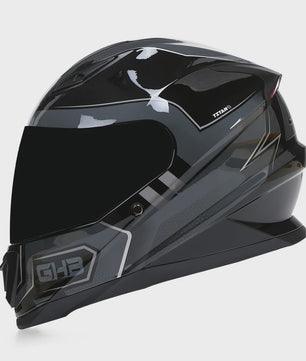Modulaire Motorhelm Grijs Blauw - DOT Goedgekeurd Flip-Up Full Face Helm