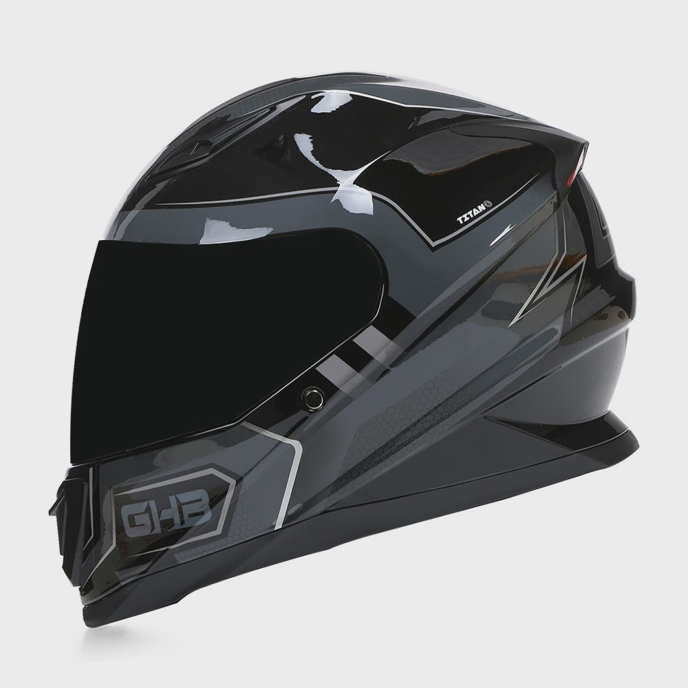 Modulaire Motorhelm Grijs Blauw - DOT Goedgekeurd Flip-Up Full Face Helm