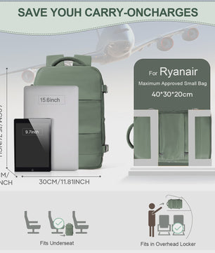 Ryanair Handbagage Rugzak 40x30x20cm - Cabine Koffer, Laptop Backpack voor Dames & Heren
