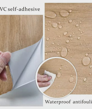 Waterdicht Vinyl Houtnerf Behang 55cm - Zelfklevend Decoratie voor Meubels