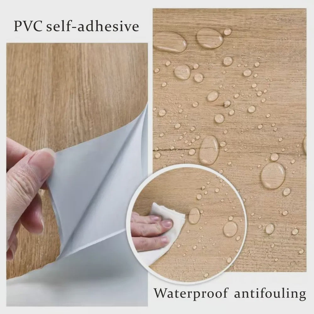 Waterdicht Vinyl Houtnerf Behang 55cm - Zelfklevend Decoratie voor Meubels