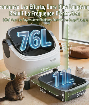 Automatische Zelfreinigende Kattenbak - Slimme APP-bediening & Geurcontrole