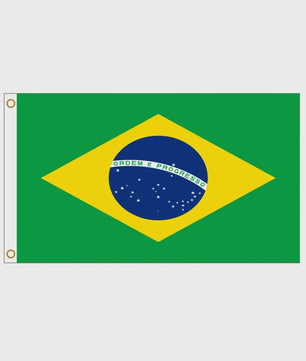 5x Braziliaanse Vlag 90x150cm - Nationale Vlag van de Federale Republiek Brazilië