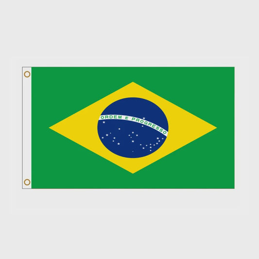 5x Braziliaanse Vlag 90x150cm - Nationale Vlag van de Federale Republiek Brazilië