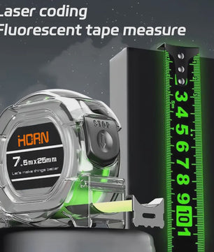Precisie Fluorescerende Rolbandmaat - 3/5/7/10 Meter - Waterdicht & Slijtvast