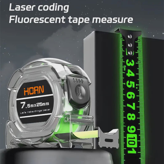 Precisie Fluorescerende Rolbandmaat - 3/5/7/10 Meter - Waterdicht & Slijtvast