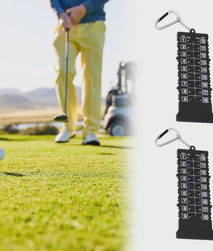18 Holes Golf Score Teller met Sleutelhanger - Houd Uw Slagen Nauwkeurig Bij