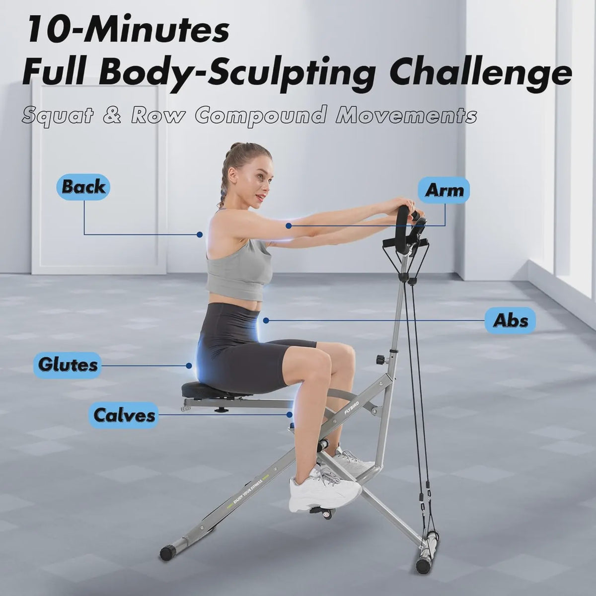 Flybird DQ3 Deep Squat Machine: Full Body Training voor Thuis met Verstelbare Weerstand & Opvouwbaar Ontwerp