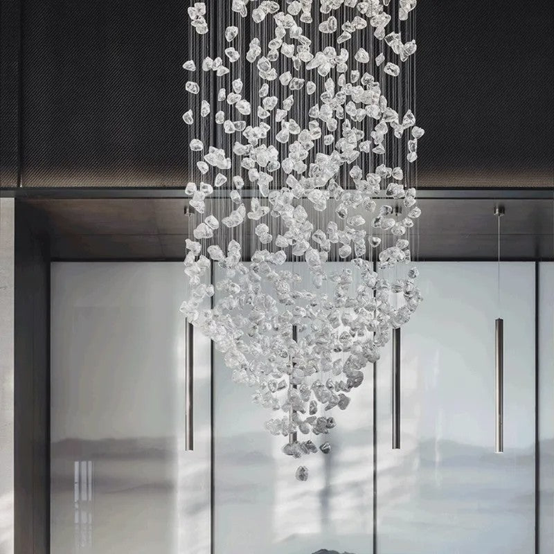 Luxe Kristallen LED Plafondlamp - Moderne Hanglamp voor Trappenhuis, Hal & Woonkamer