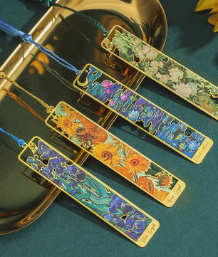 Luxe Metalen Bladwijzer met Penseel en Kwastje - Kunstcollectie