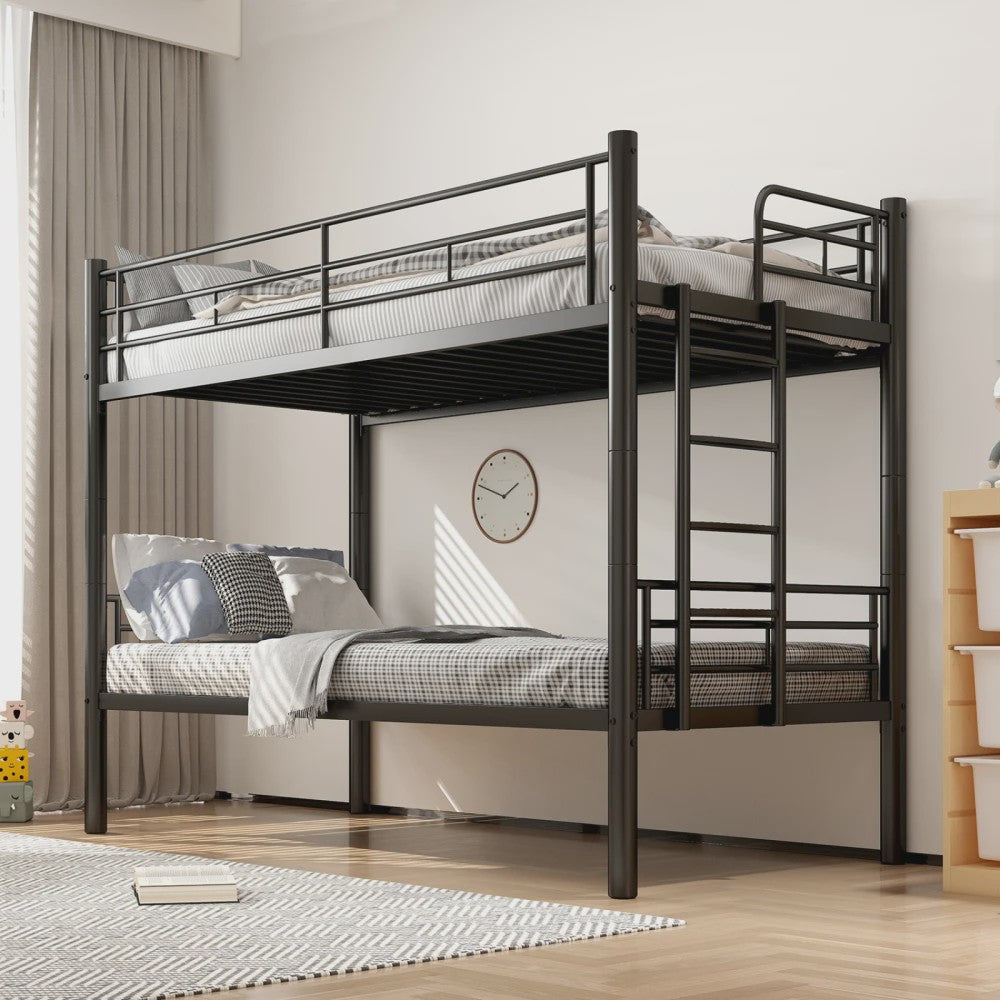 Stapelbed Kinderen 90x200cm - Veilig, Omvormbaar tot 2 Enkele Bedden met Ladder