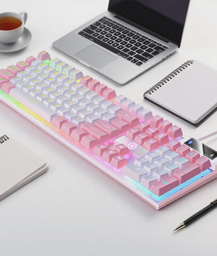 Yindiao K500 Bedraad Gaming Toetsenbord met Numpad en Kleurrijke Backlight