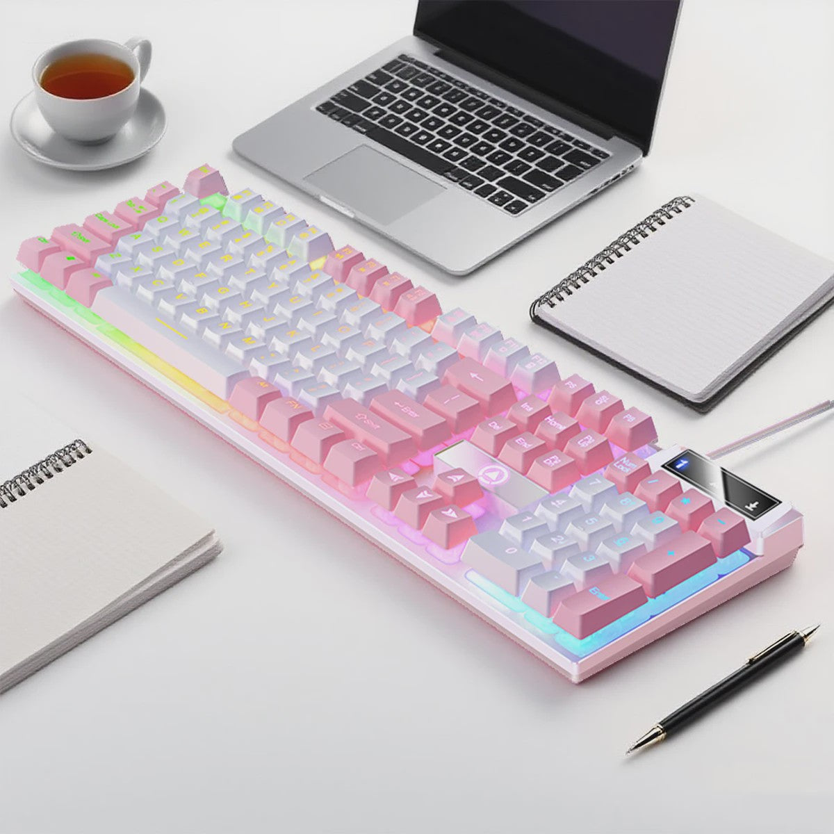 Yindiao K500 Bedraad Gaming Toetsenbord met Numpad en Kleurrijke Backlight