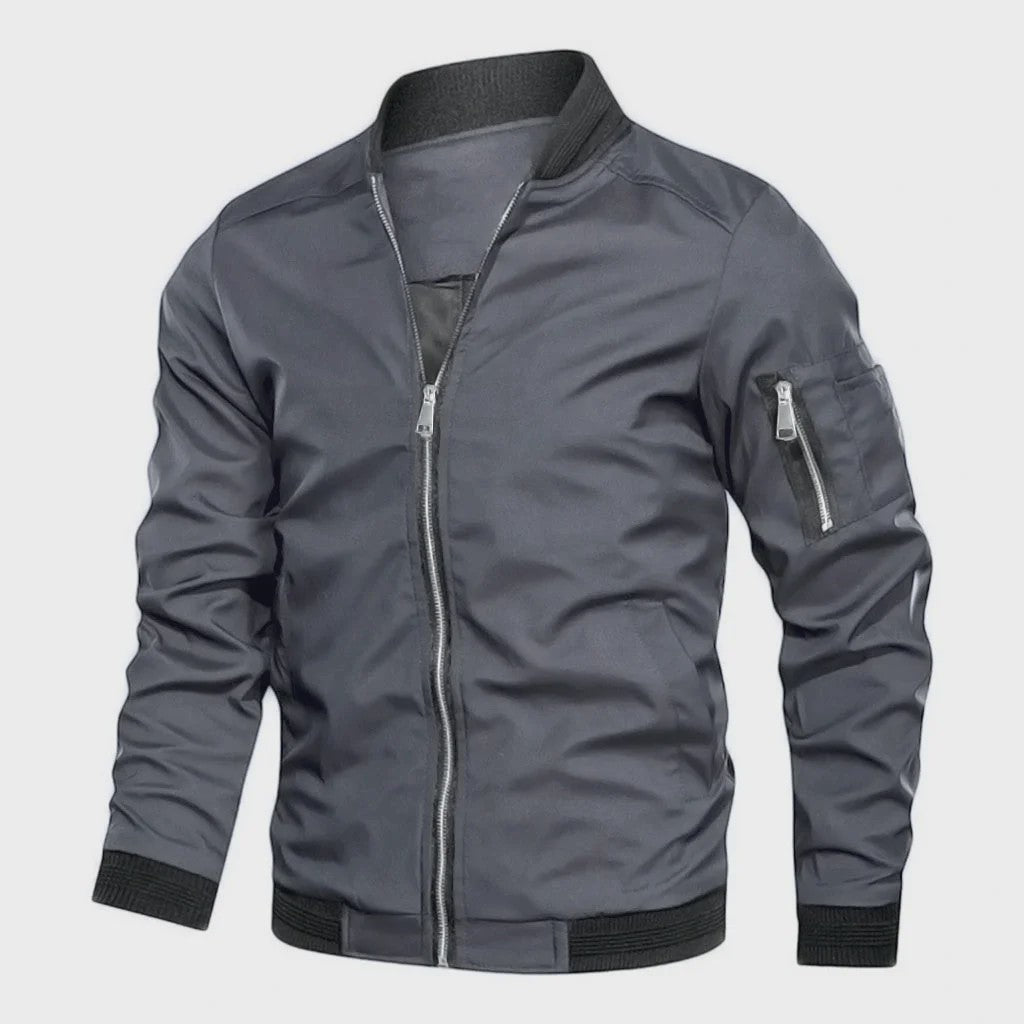 Herfst Winter Heren Bomberjack - Basic Stijl Effen Kleur Jas