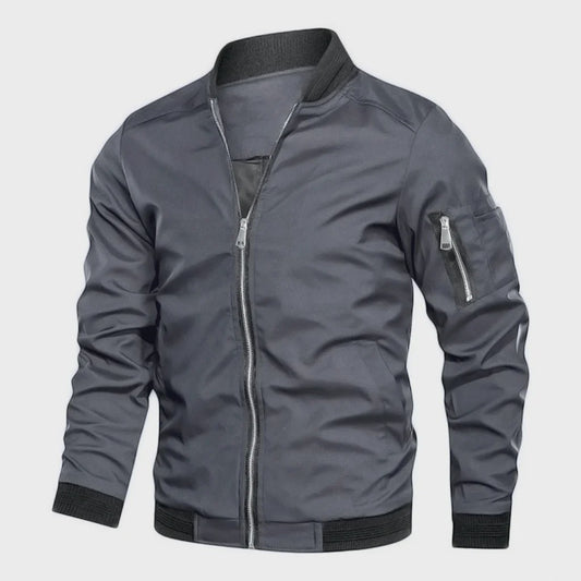 Herfst Winter Heren Bomberjack - Basic Stijl Effen Kleur Jas