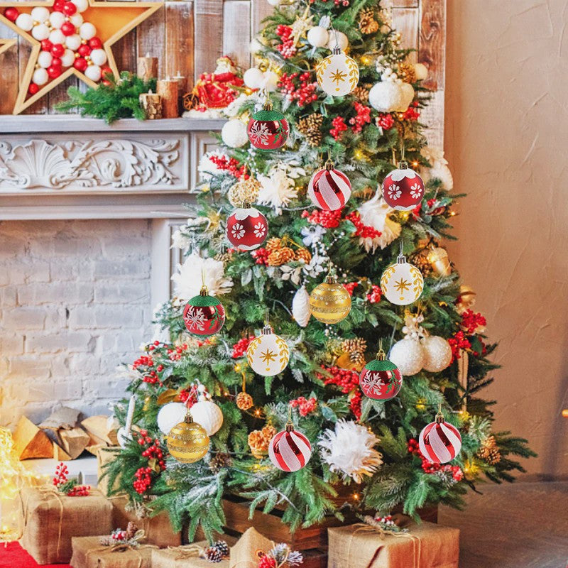 Set van 6 Kerstballen - 6cm Diameter - Decoratieve Kerstboom Hangers