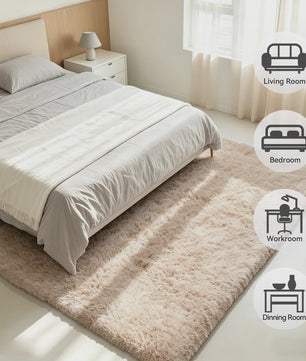 Superzacht Hoogpolig Vloerkleed - Pluizig & Luxueus voor Woonkamer, Slaapkamer & Kinderkamer