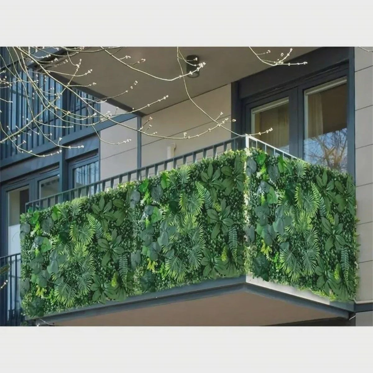 Kunsthagen Groenwand Paneel - Faux Jungle Decoratie voor Tuin, Balkon & Feesten (40x60cm)