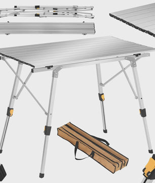 Verstelbare Campingtafel - Opvouwbaar, Lichtgewicht en Draagbaar Bureau voor Buiten