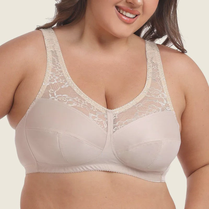 Comfortabele Minimizer Beugel BH met Kant - Volle Cup & Brede Afneembare Bandjes