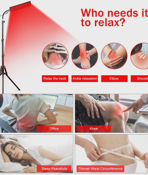 Roodlichttherapie Lamp met Verstelbare Stand - Dual Chip 660/850nm voor Pijnverlichting & Huidverzorging