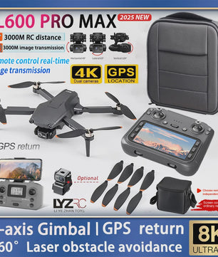 L600 Pro MAX Drone: 8K Camera, 3-Assige Gimbal, GPS & 360° Obstakelvermijding