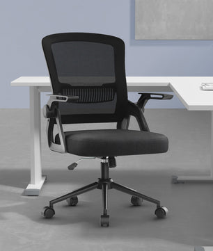 Ergonomische Bureaustoel Mesh met Opklapbare Armleuningen & Lendensteun