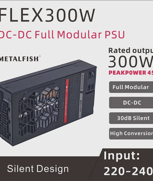 METAFISH Flex 300W Full Modular Flex-ATX Voeding voor Mini PC & NAS