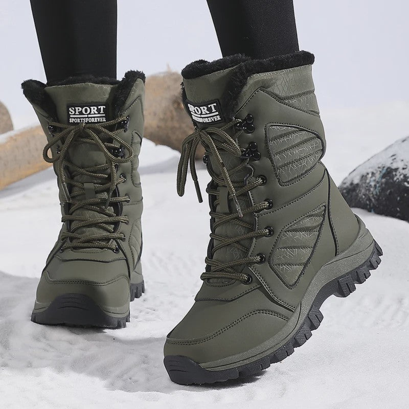 Dames Winter Snowboots Hoge Schacht - Waterdicht & Warm