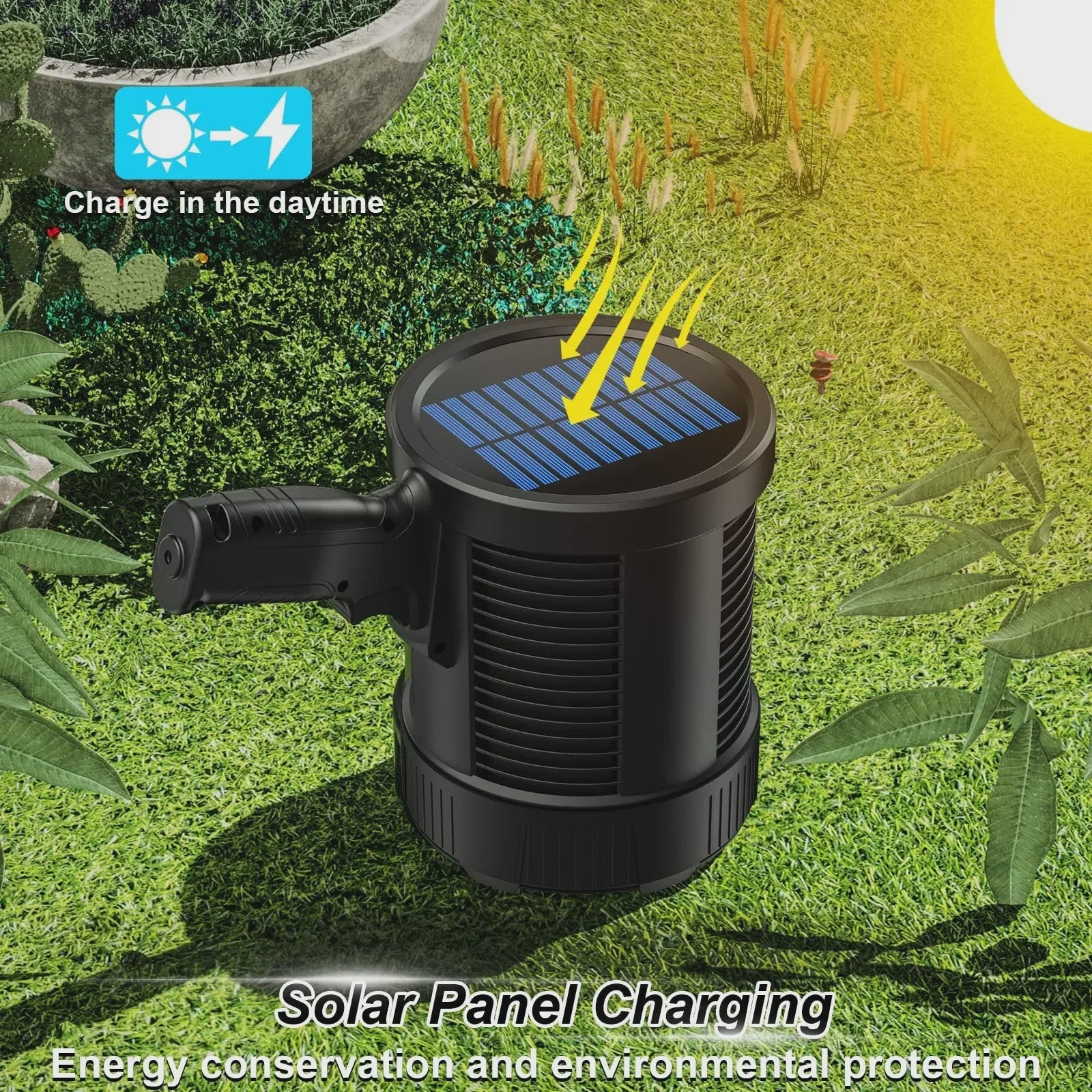 Krachtige Oplaadbare LED Spotlight 900.000 Lumen met Solar & Powerbank Functie