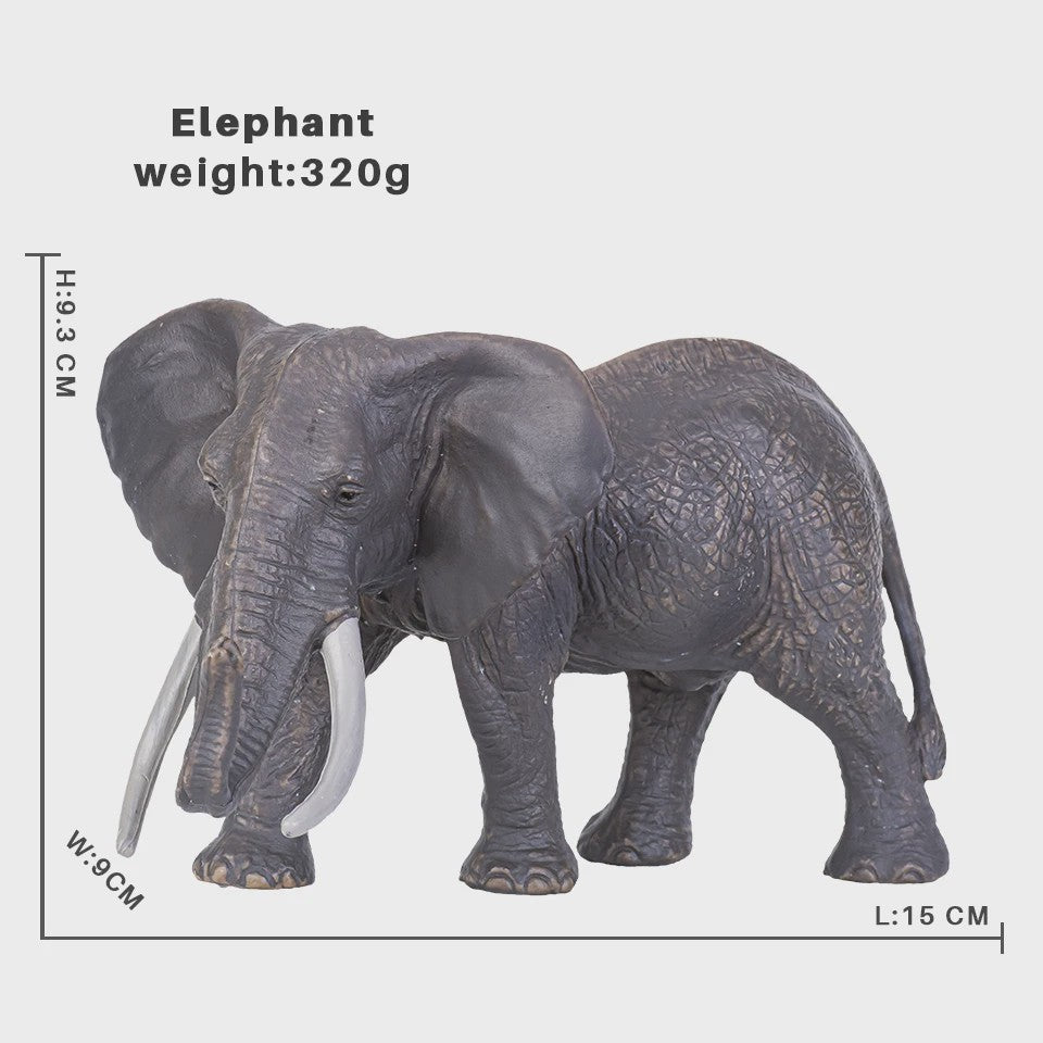 Realistische Wild Animal Speelgoed Set: Olifant, Leeuw, Cheetah, Tijger - Educatief Cadeau
