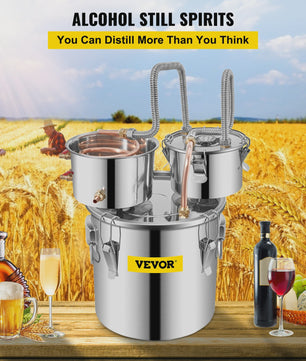 SucceBuy 12L 20L 30L 50L Alcohol Brewing Distiller DIY Moonshine Apparatus Stainless Steel Still Whisky Beer Brandy Home Use
