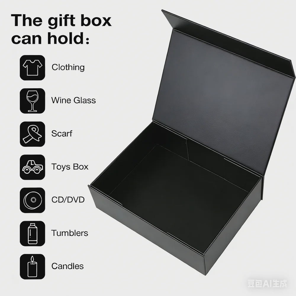 Grote Magnetische Cadeaubox met Deksel - 33x25x12cm - Luxe Inklapbare Verpakking
