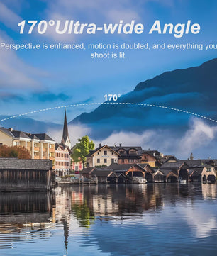 Ourlife 4K Action Camera Ultra HD 16MP met WiFi, 30M Waterdicht & 170° Groothoek