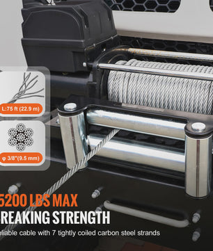 Verzinkte Stalen Lierkabel 3/8 inch - Hoge Breeksterkte voor SUV & Off-Road