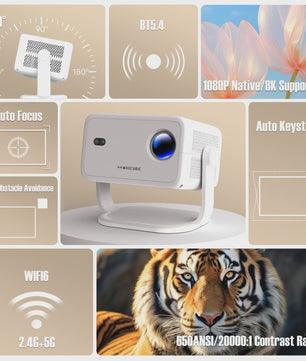 Magcubic L018 Draagbare Full HD Projector: Auto Focus, Android 14 & WiFi 6
