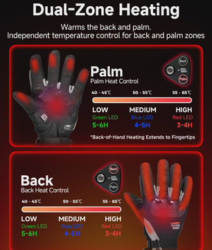 KEMIMOTO Verwarmde Motorhandschoenen - Waterdicht, Oplaadbaar & Warm voor de Winter