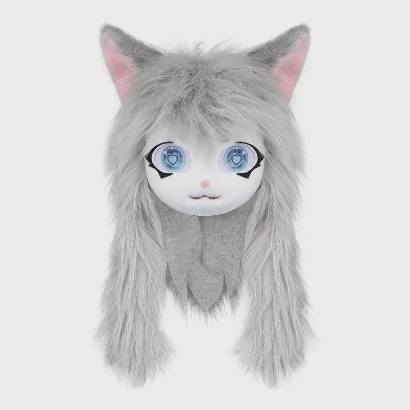 Furry Cosplay Masker Hoofddeksel - Kat & Konijn Stijl voor Kinderen & Feestjes